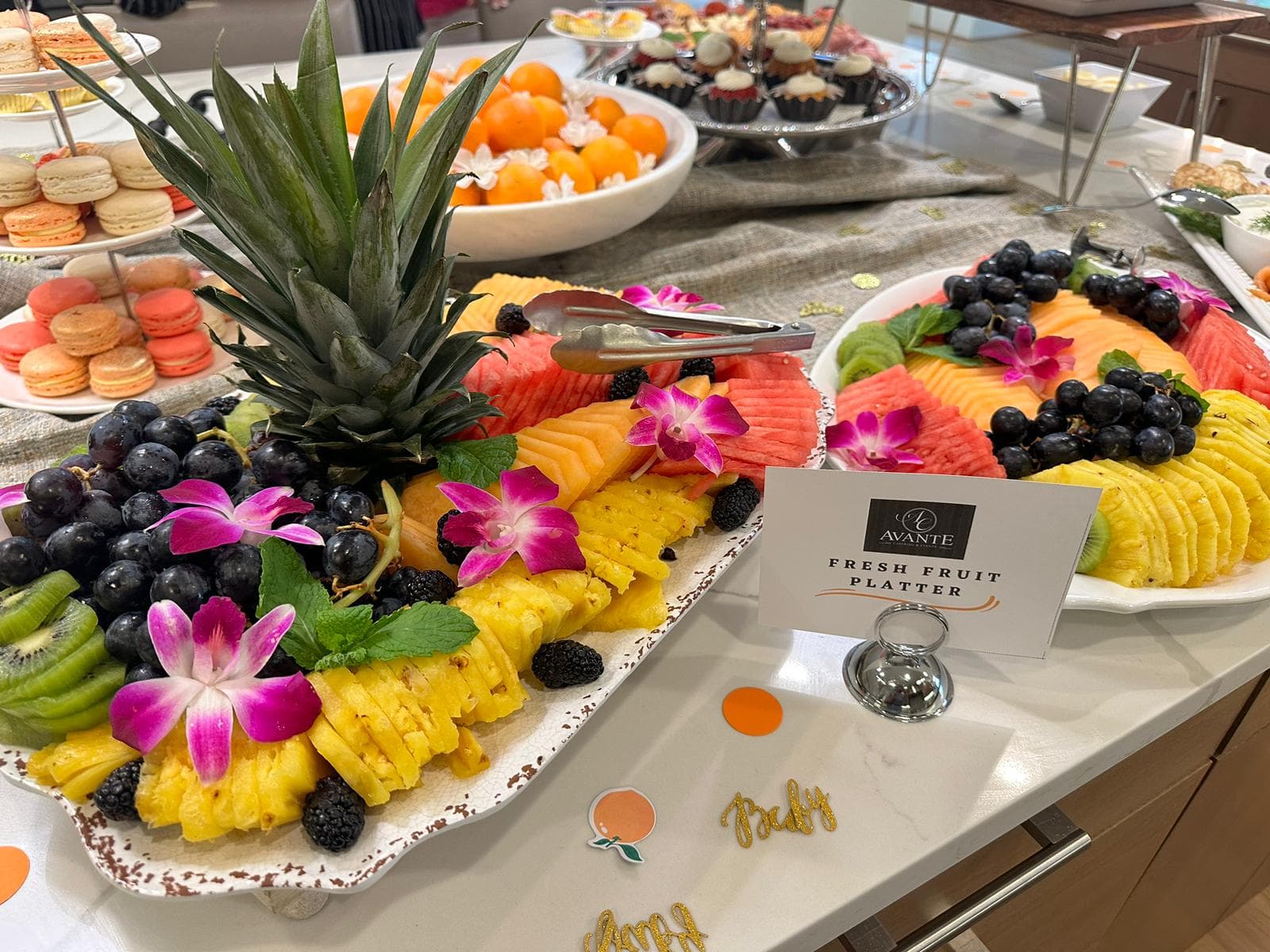 Avante fresh fruit platter display